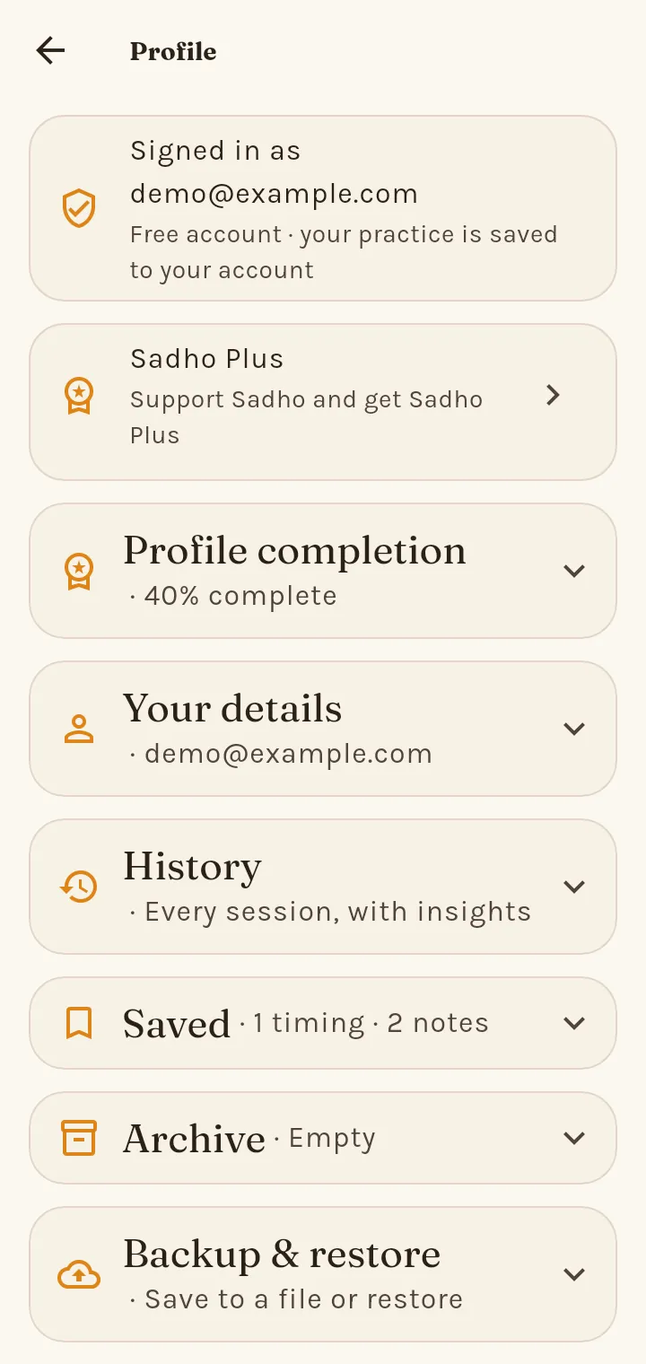 What is synced to my account?
